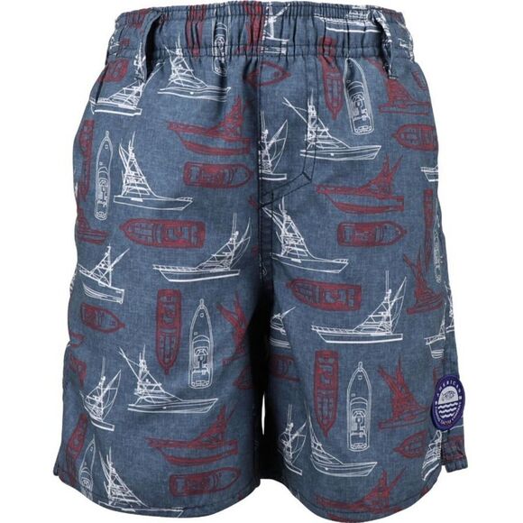 AFTCO YOUTH BOAT BAR SHORTS  Youth Size XL Blue Yaht Swim Trunks - Picture 3 of 8
